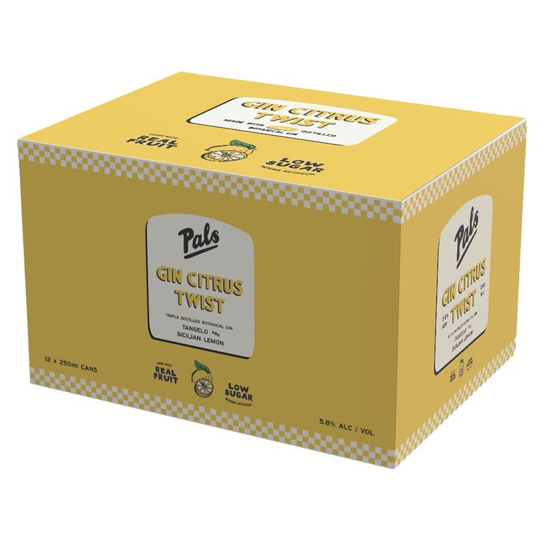 Pal’s Gin Citrus Twist 5.8% 250ml 12pk cans