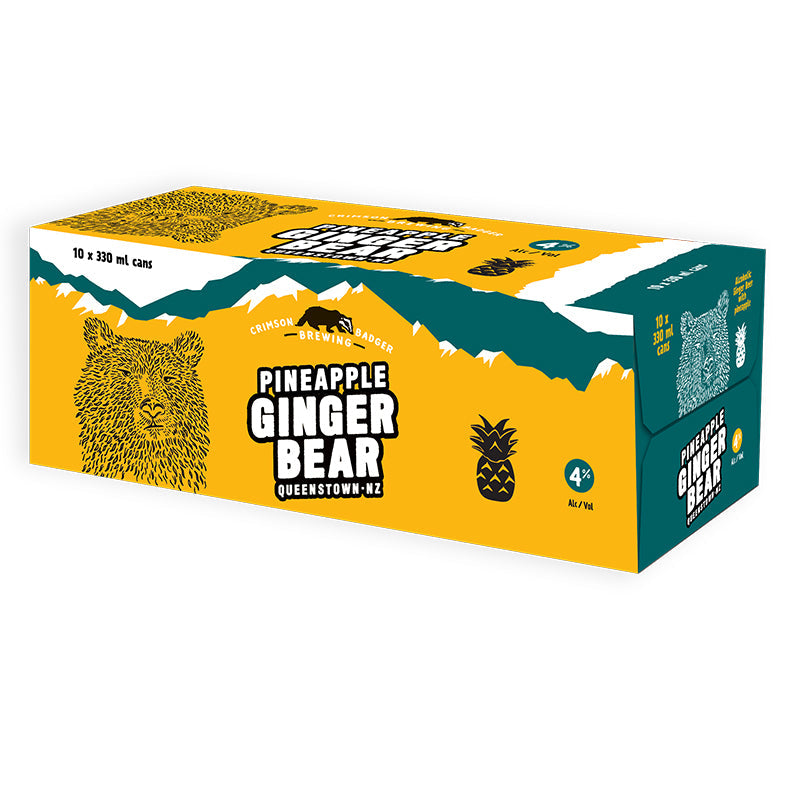 Crimson Badger Pineapple Ginger Bear 4% 10 pack 330ml can