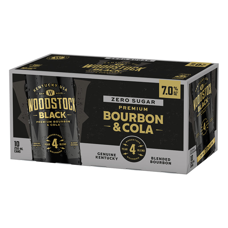 Woodstock Black Zero Sugar 7% 10 x 250ml Cans