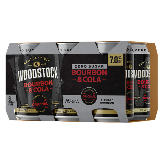 Woodstock & Zero Sugar Cola 7% Cans 6x330ml