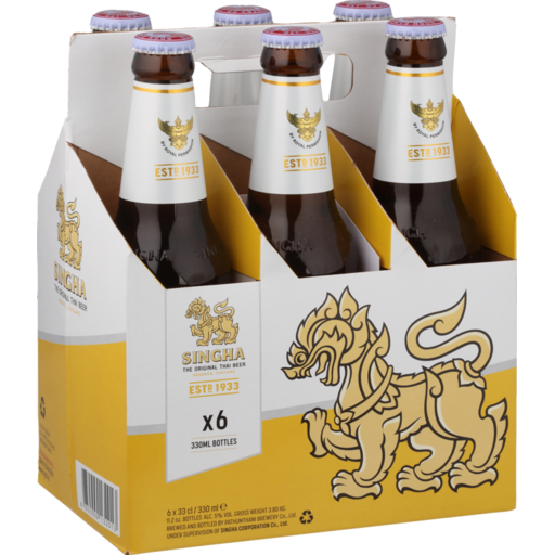 Singha 6 Pack Bottles 330ml