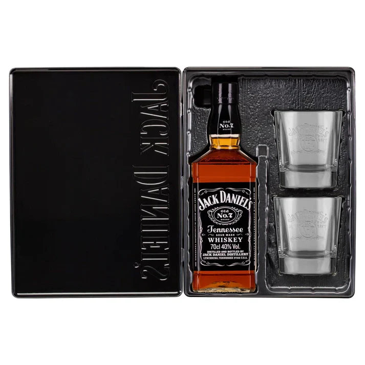 Jack Daniels Gift Tin 2 glasses