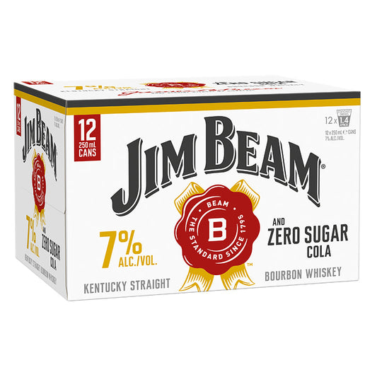 Jim Beam Zero 7% 12pk 250 Ml Cans