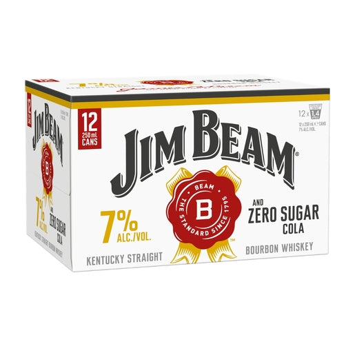 Jim Beam Gold Zero 7% 12pk 250 Ml Cans